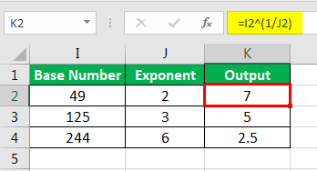 exponent on excel for mac